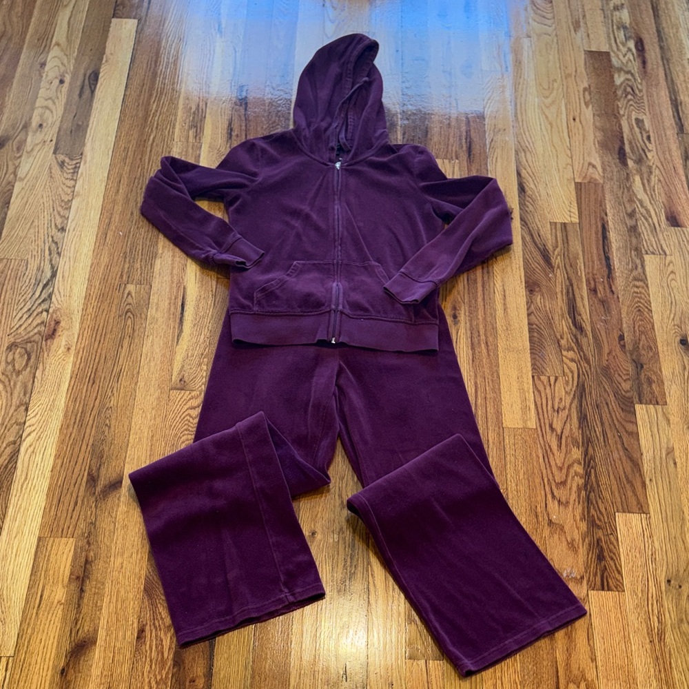 Vintage Juicy Couture Burgundy Velour Tracksuit